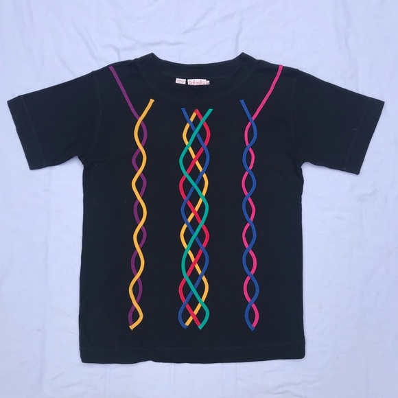 Vintage 80s DNA Double Helix Oversized T-shirt M - Picture 1 of 8